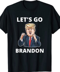 Lets Go Brandon Trump And America Flag Anti Biden Impeach Shirt