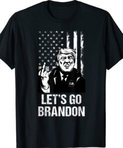 Vintage Let’s go Brandon Trump US Flag Shirt