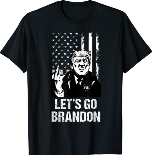 Vintage Let’s go Brandon Trump US Flag Shirt