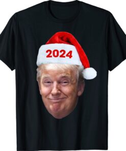 Trump 2024 Christmas Santa Hat Trump Lovers Shirt