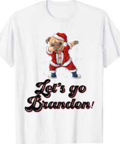 Dabbing Pugdog Let’s go Brandon Mery Christmas Shirt