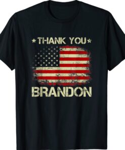 Thank You Brandon Vintage US Flag Political Shirt