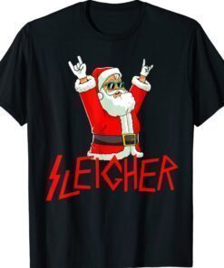 Sleigher Christmas Heavy Metal Music Funny Shirt