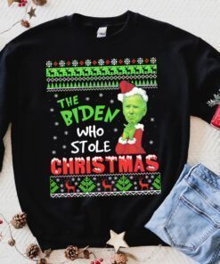 Christmas Grinch The Biden Who Stole Christmas Grinch Biden Sweatshirt