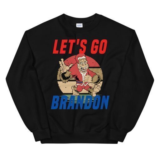 Let's go Brandon Christmas Santa Gorilla Smile Shirt