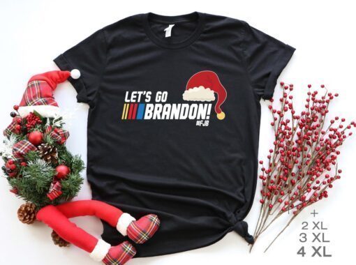 Let's Go Brandon Nascar Santa Hat Shirt