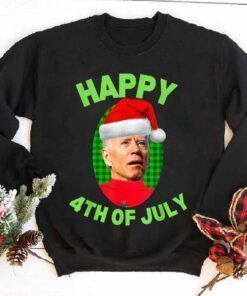 Happy 4th Of July Funny Christmas Xmas Joe Biden President Shirt