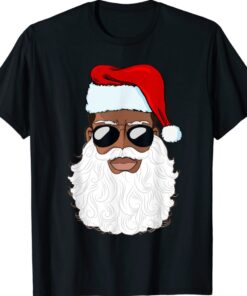 Santa Claus Black Xmas Santa Afro African American Proud Shirt