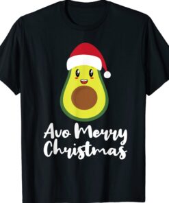 Avocado Christmas Avo Merry Plaid Santa Hat Vegan KETO Cute Shirt