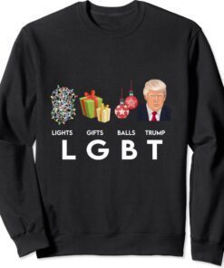 Funny All I Want For Christmas LGBT Trump Christmas T-Shirt