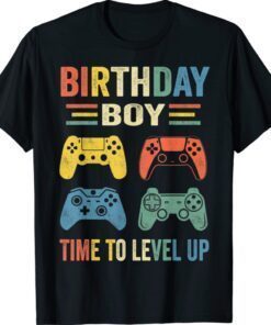 Birthday Boy Time to Level Up Video Game Birthday Gift BoysShirt