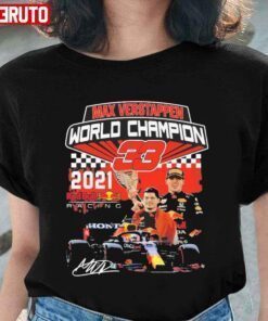 Max Verstappen 33 Champions World 2021 Shirt