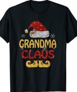 Grandma Claus Christmas Pajama Family Matching Xmas Shirt