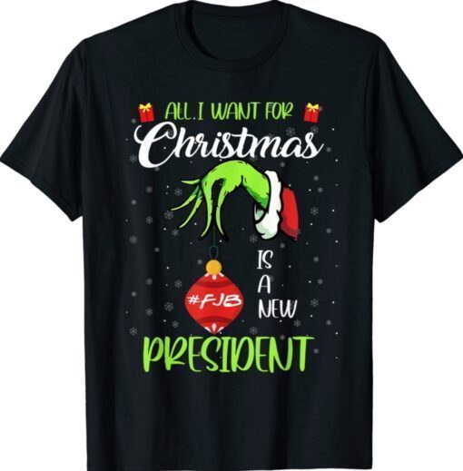 All I Want For Christmas Is Trump Let's Go Brandon Grinch Shirt