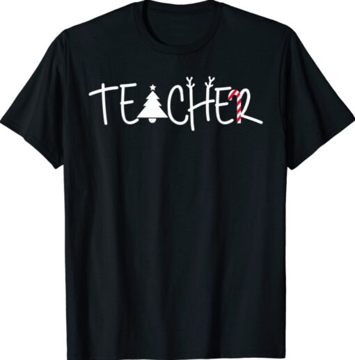 Teacher Squad Reindeer Funny Teacher Christmas Xmas T-Shirt