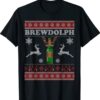 Brewdolph Ugly Christmas Beer Lover Craft Beer Brewer Shirt