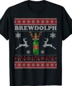 Brewdolph Ugly Christmas Beer Lover Craft Beer Brewer Shirt