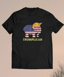 Trumplican Elephant Trump Hair 2022 Election Republican Shirt