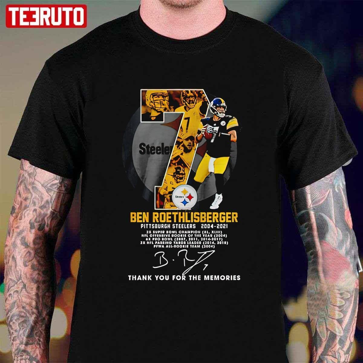 Ben Roethlisberger 2004-2022 Thank You For The Memories Shirt