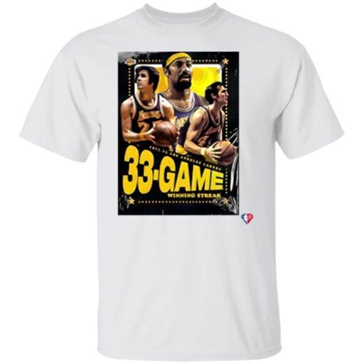 Lakers NBA Record 33 Game Win Streak Shirt