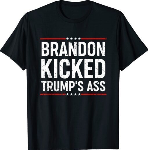 Brandon Kicked Trump's Ass Conservative US Flag Shirt