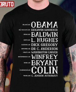 All Black Famous Name History Month Shirt