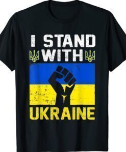I Stand With Ukraine Ukrainian Flag Free Ukraine Shirt