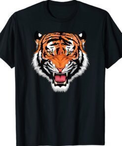 Growling Mouth Open Bengal Tiger Shirt