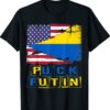 I Stand With Ukraine Ukrainian Flag T-Shirt