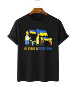 The Simpsons I stand with Ukraine, Simpsons Suport Ukraine Tee Shirt