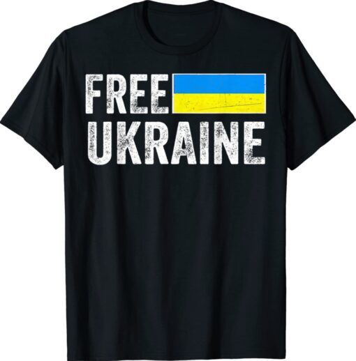 Support Ukraine I Stand With Ukraine Flag Free Ukraine Shirt