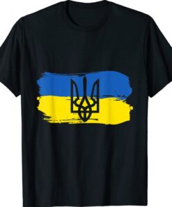 Support Ukrainians Flag Vintage Ukraine Ukrainian Flag Pride Shirt