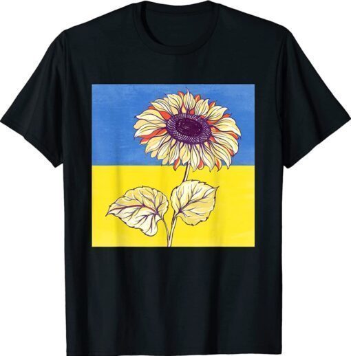 Sunflower Ukrainian Flag I Stand With Ukraine Love Shirt