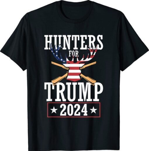 Hunters For Trump 2024 President Republican Deer Hunting Shirt