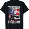 American Flag Canada Flag Freedom Convoy 2022 Trucker Driver Shirt