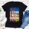 I Stand With Ukraine T-Shirt, I Support Ukraine Shirt, American Flag, Ukrainian Flag, Ukrainian Roots