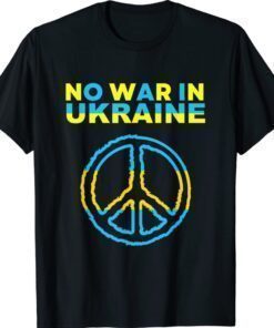 No War In Ukraine Support American Ukrainian Flag Shirt