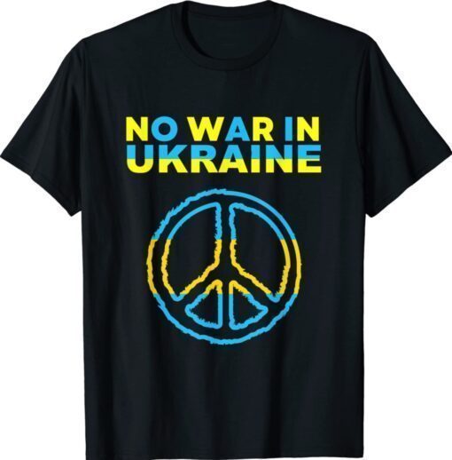 No War In Ukraine Support American Ukrainian Flag Shirt