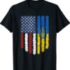 Ukrainian American Flag Ukraine Usa America Roots Shirt