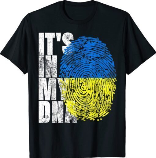 It's In My DNA Ukrainian Vyshyvanka Kozak Ukraine Flag Shirt