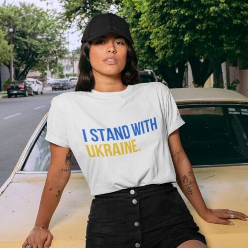 I stand with Ukraine Shirt Ukrainian Flag Ukraine Peace Shirt Ukraine People T-Shirt