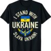 Support Ukraine I Stand With Ukraine Ukrainian Flag Patriot Shirt