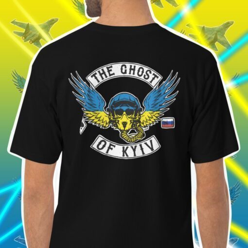 Ghost of Kyiv Fighter Jet Pilot Military Soldier Air Force Black Shirt