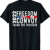 American Flag Canada Flag Freedom Convoy 2022 TRUCKER Driver Shirt
