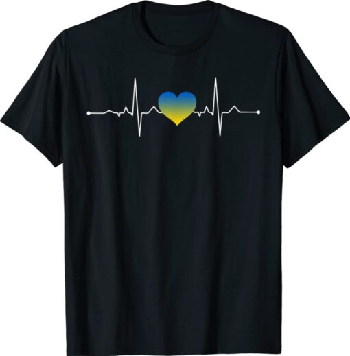 Ukraine Love Heartbeat Heart Ukraine Shirt
