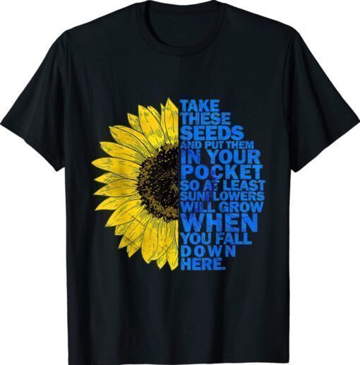 Support Ukraine Sunflower flag Ukraine I Stand With Ukraine Shirt