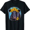 Western Country Farm Farmer Black Cow Angus Cow Sunflowers Shirt