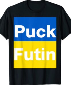 Puck futin ukraine flag i stand with ukraine shirt