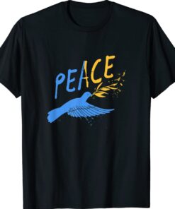 Flying bird symbol of peace support ukraine Flag no war Shirt