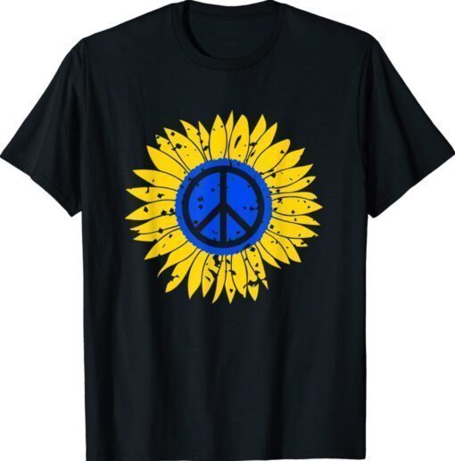 Sunflower Ukrainian Flag Peace Love Sunflower Ukraine Shirt